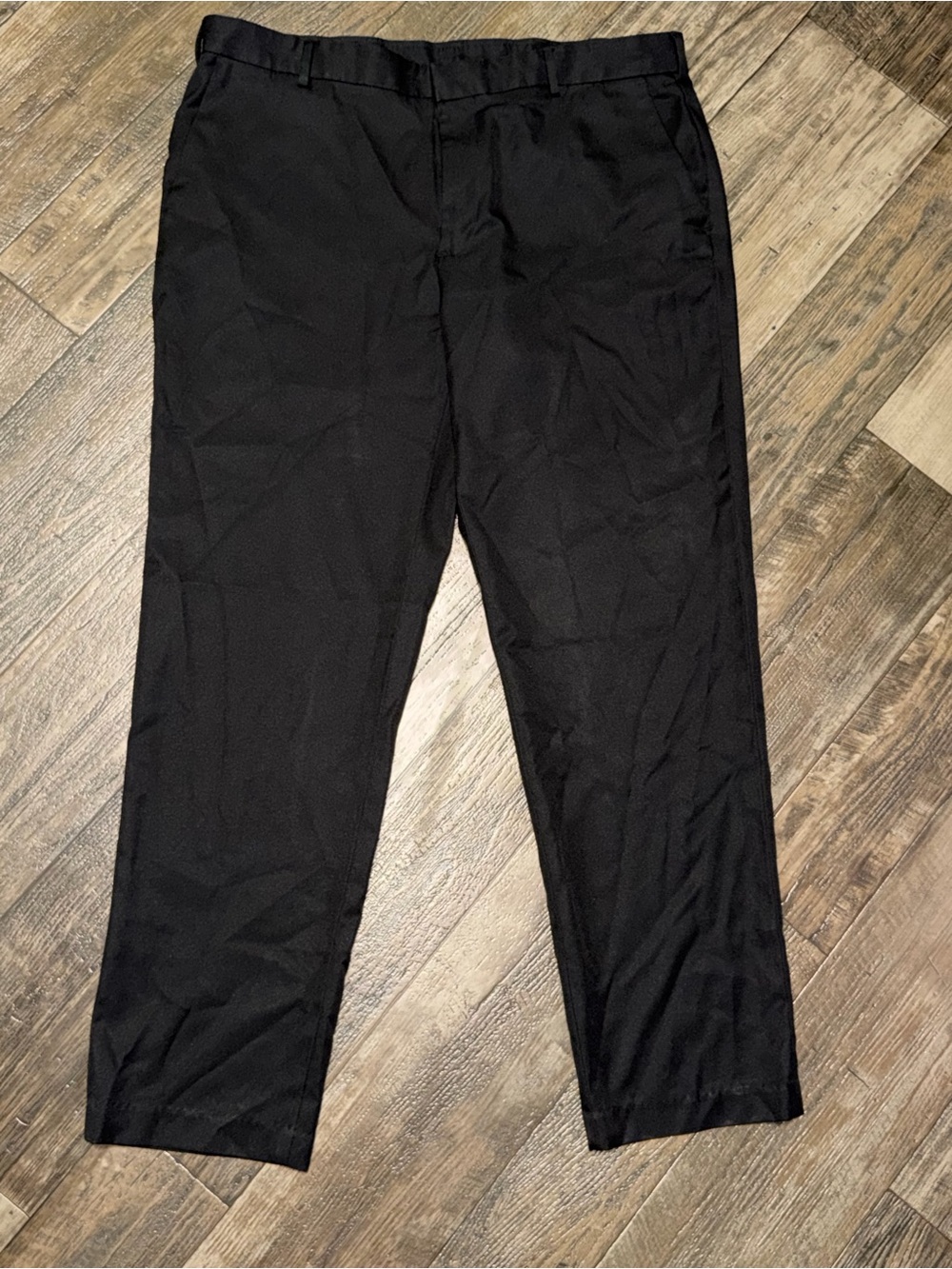 Van Heusen Black Dress Pants - Modern Straight Cut